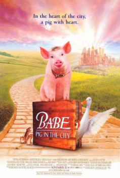 poster Schweinchen Babe in der großen Stadt